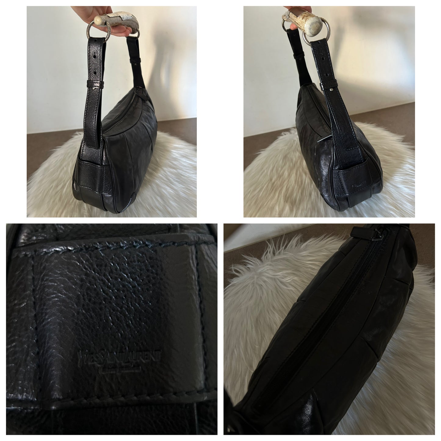 Yves Saint Laurent Mombasa in pelle nera