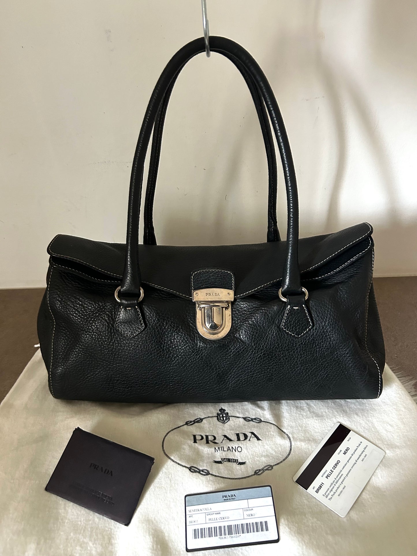 Prada tote in pelle nera