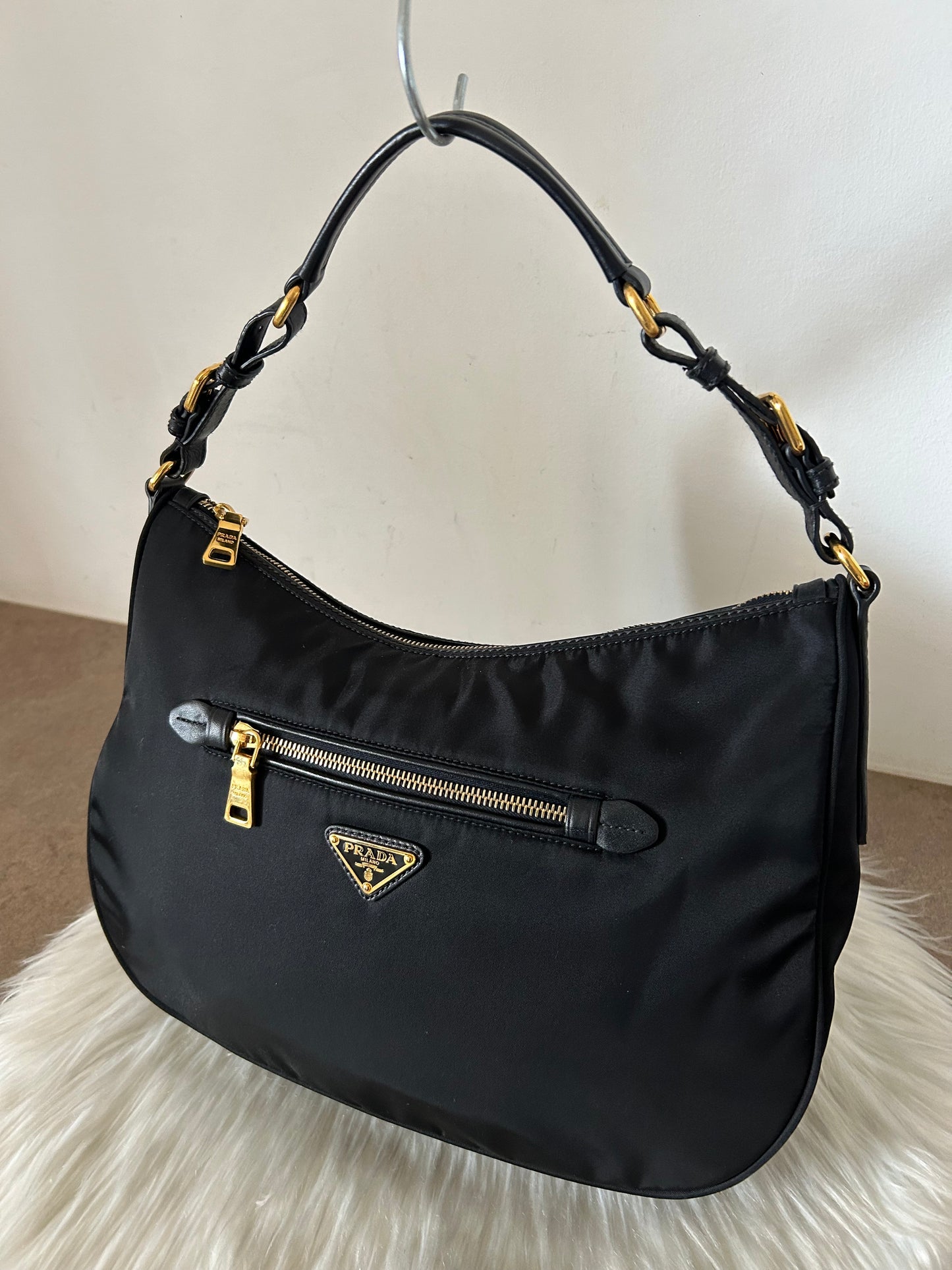 Prada Hobo baguette nera