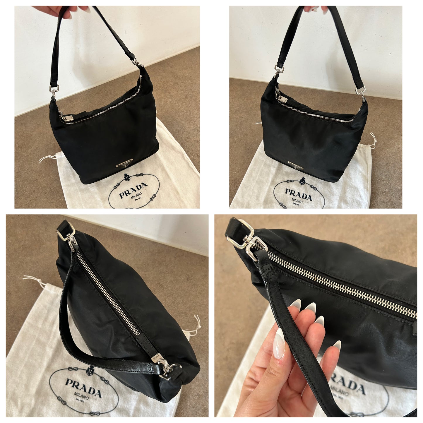 Prada baguette vintage in nylon