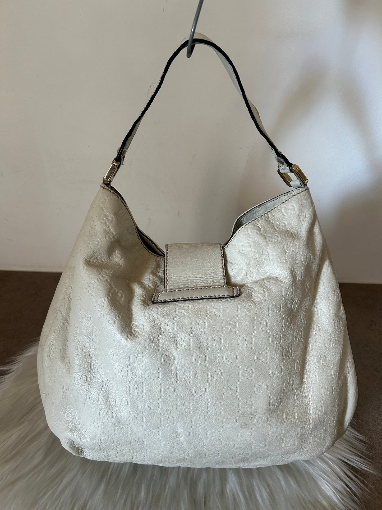 Gucci tote in pelle panna